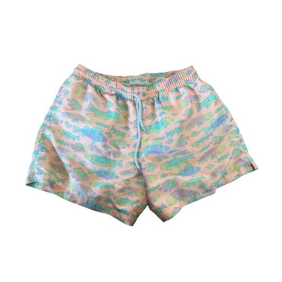 Chubbies corral orange fish print swim trunks - Picture 1 of 6